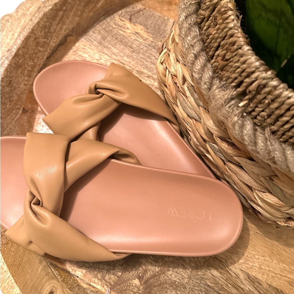 J. Crew Women's Tan Slide Sandals